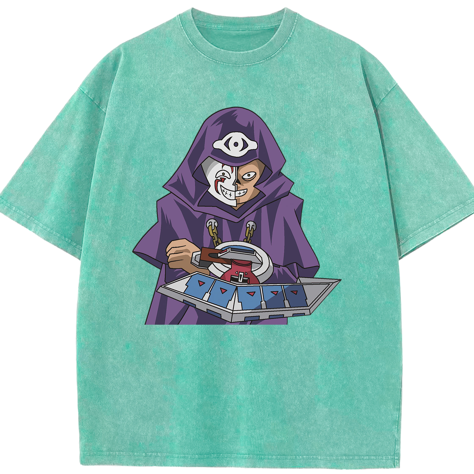 （画像用） 遊☆戯☆王 Yu-Gi-Oh! 綿100% ヴィンテージ風 半袖Tシャツ（フロントプリント）